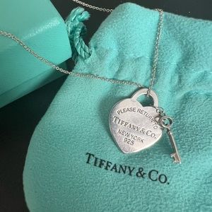 EUC Tiffany & Co Necklace (heart and key)
